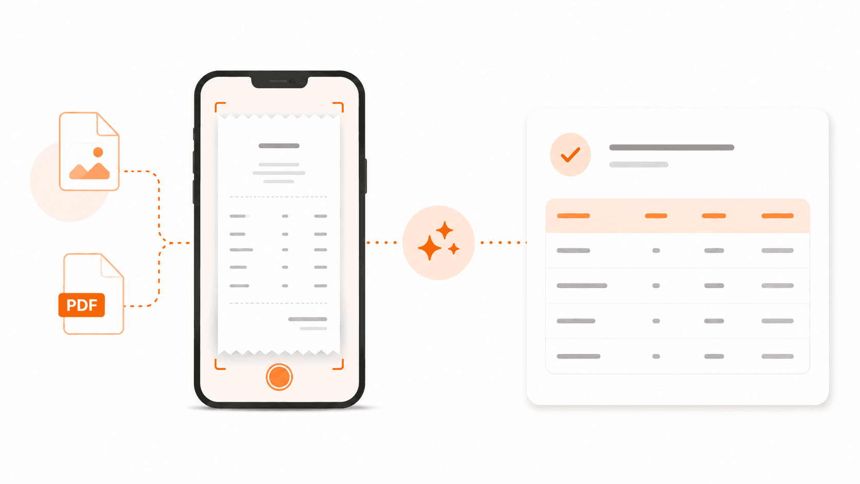 Receipts & invoices workflow illustration